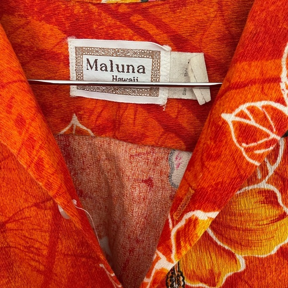 Vintage Hawaiian Floral Maluna Hawaiian Vintage Casual Shirts for Men Size M - Picture 3 of 5